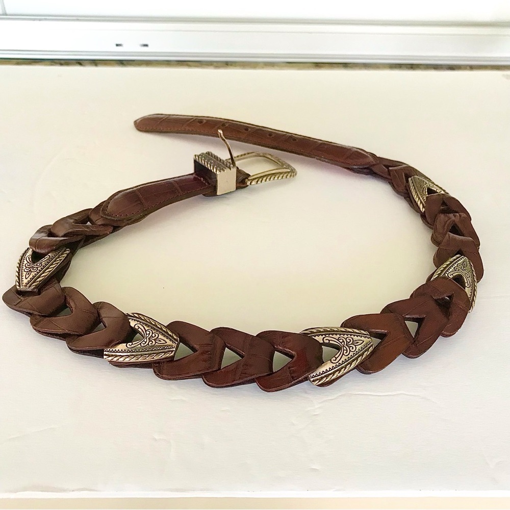 Brighton Western Style Vintage Leather Belt, Length 30”, Style 92807